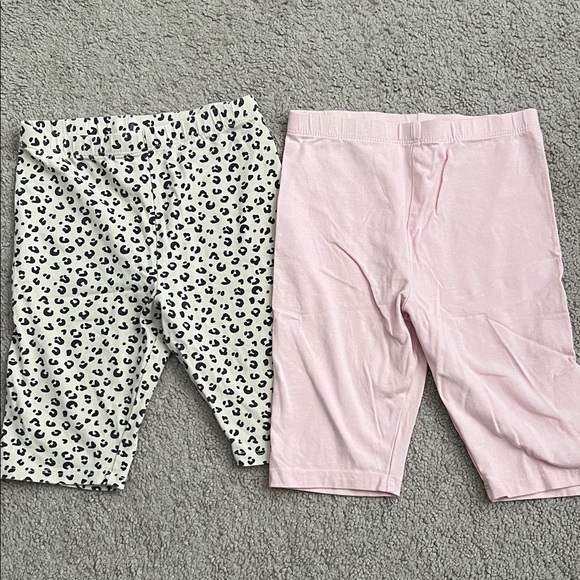 H&M Pink and Leopard Print Kids Leggings size 8-9 - Picture 1 of 1